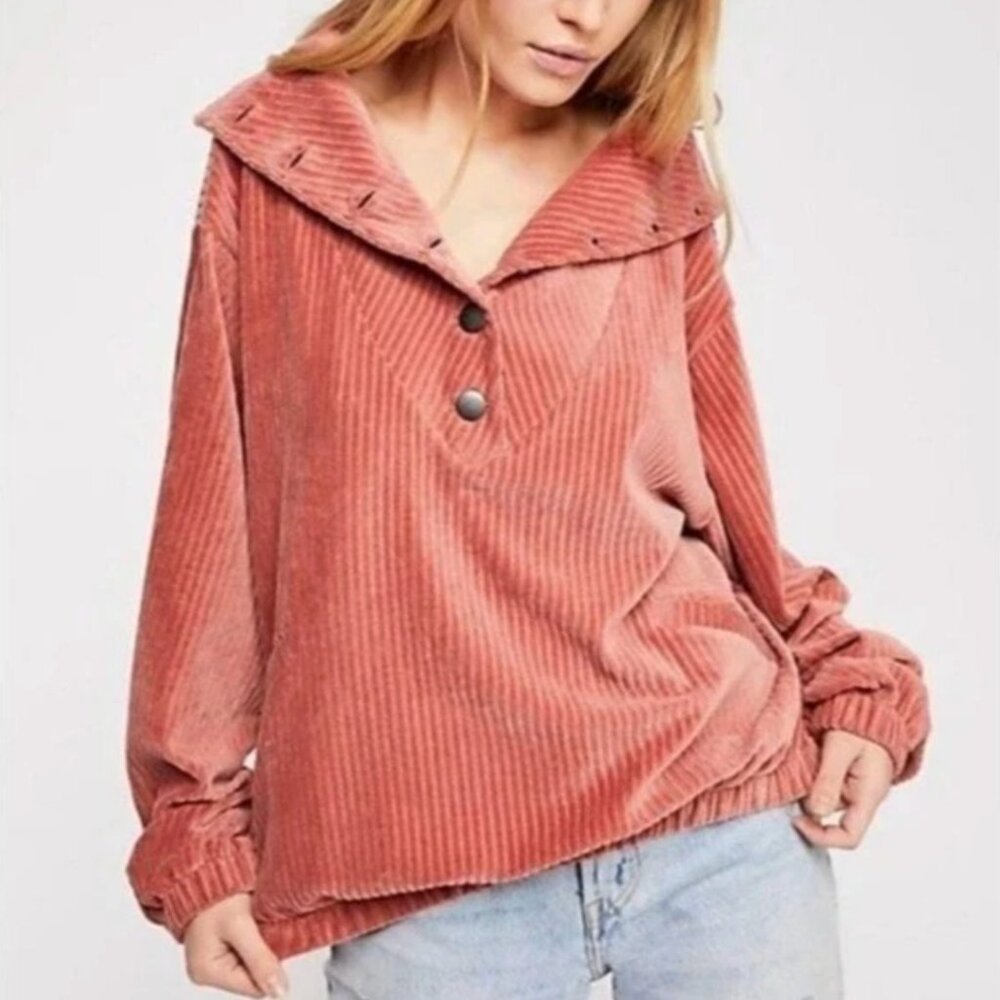 Free People Serena Corduroy Pullover Medium